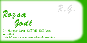 rozsa godl business card